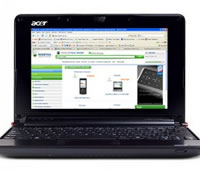 ネットブックPC  Acer aspire One A150　液晶画面