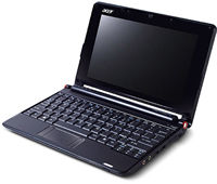 ネットブックPC  Acer aspire One A150 正面