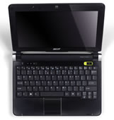 ネットブックPC  Acer aspire One D150　上面
