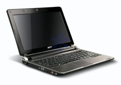 ネットブックPC  Acer aspire One D250　正面